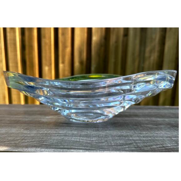 Ricci Casa Collection Caprice Art Deco Modern 24% Lead Crystal Bowl-Slovenia - Picture 5 of 12